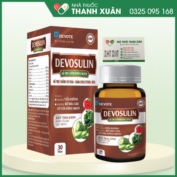 DEVOSULIN - Hỗ trợ giảm đường huyết, hạn chế biến biến chứng của tiểu đường